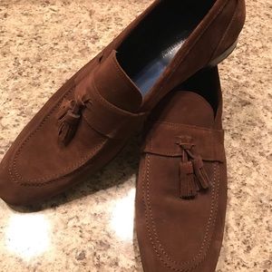 Russell & Bromley UK suede tassels loafers size 12